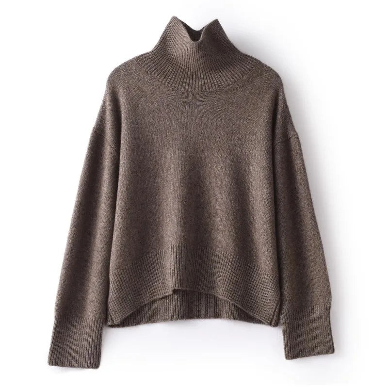 Clairette - Pull col roulé en cachemire de luxe