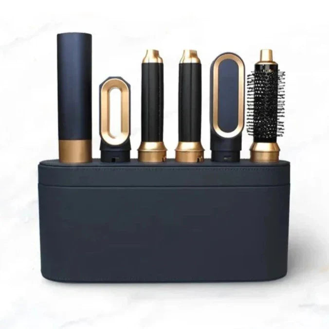 Styliste Capillaire multi-Fonction 5-en-1 Glow avec une Puissante Technologie Ionique de 1000W, incluant un sèche-cheveux, un lisseur, un boucleur et plus encore