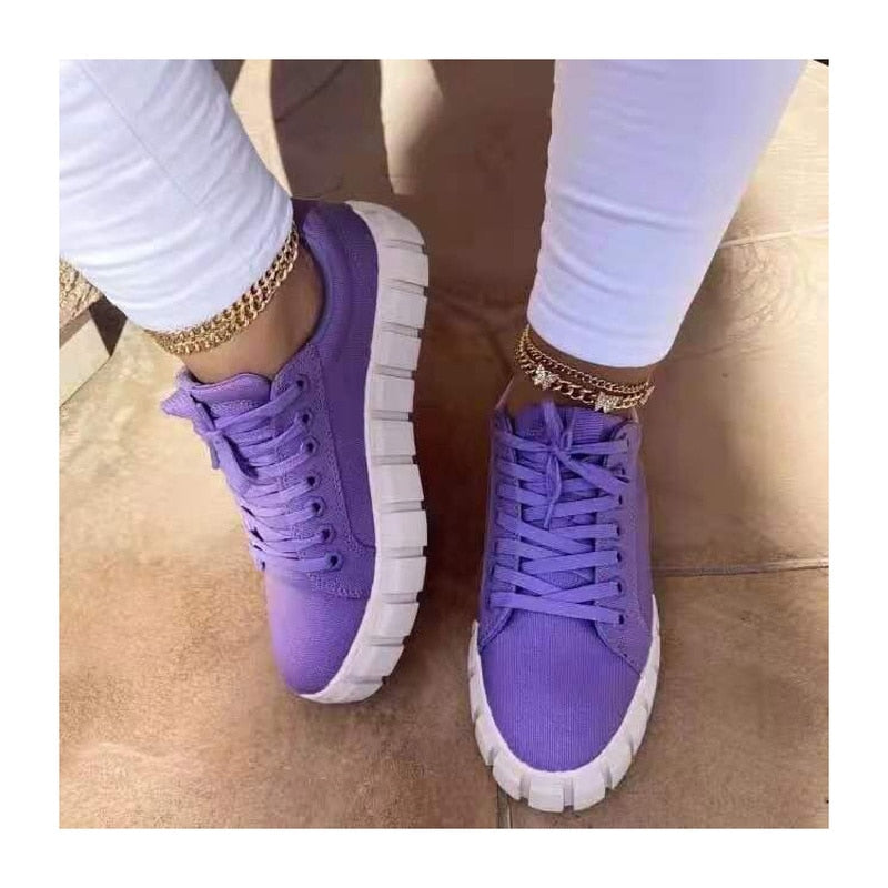 Jina - Chaussures de Sport Orthopédiques pour Femme avec Semelle Compensée