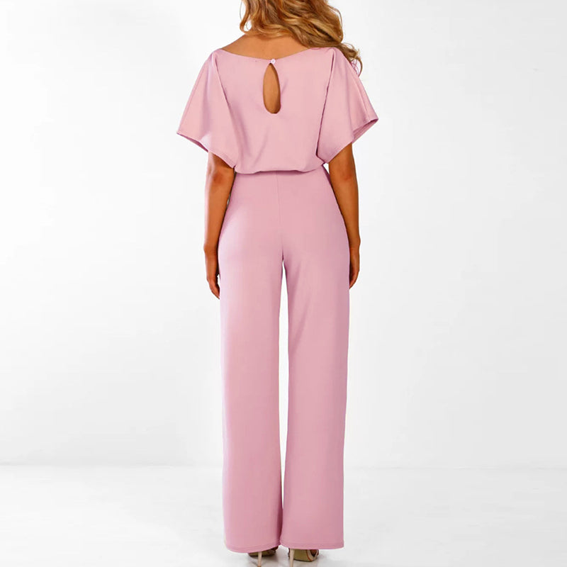 Olivia - Combinaison à Pantalon Large avec Ceinture
