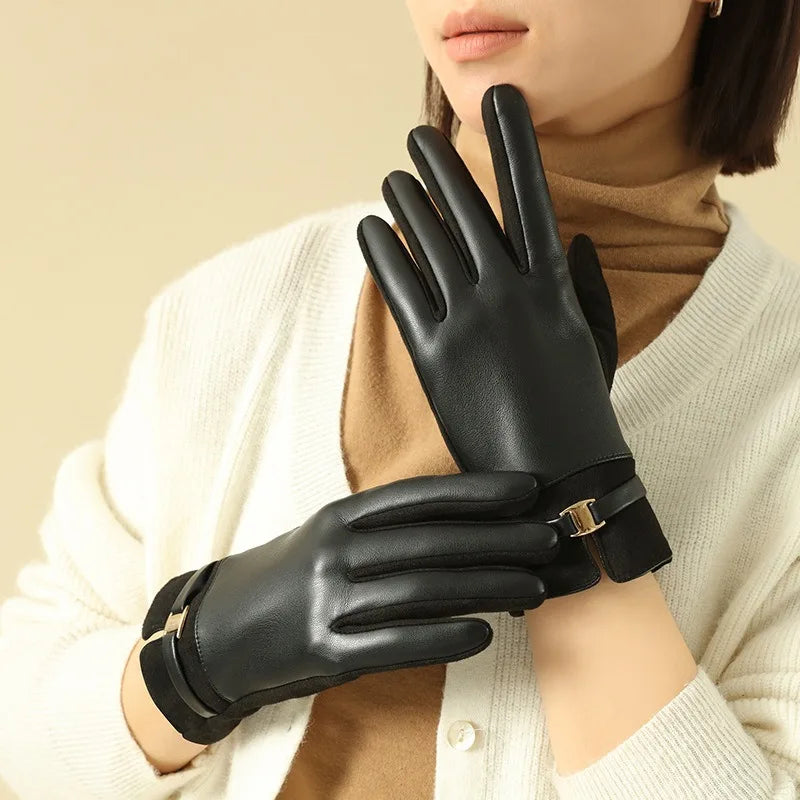 Céleste - Gants d'hiver en cuir