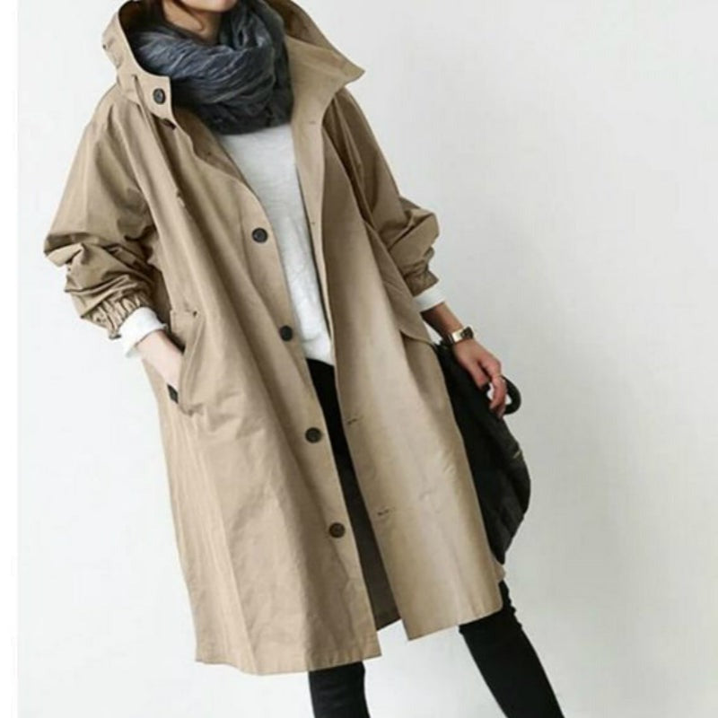 Trench - Coat pour Femmes Serenita, Résistant aux Tempêtes et à l'eau, avec Capuche