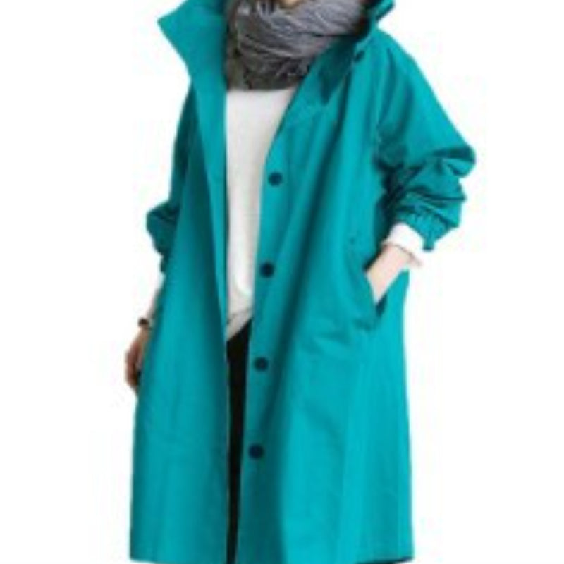 Trench - Coat pour Femmes Serenita, Résistant aux Tempêtes et à l'eau, avec Capuche