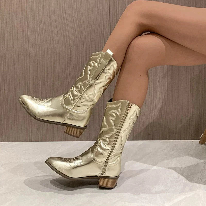 Juliette - Bottes métalliques chics et élégantes