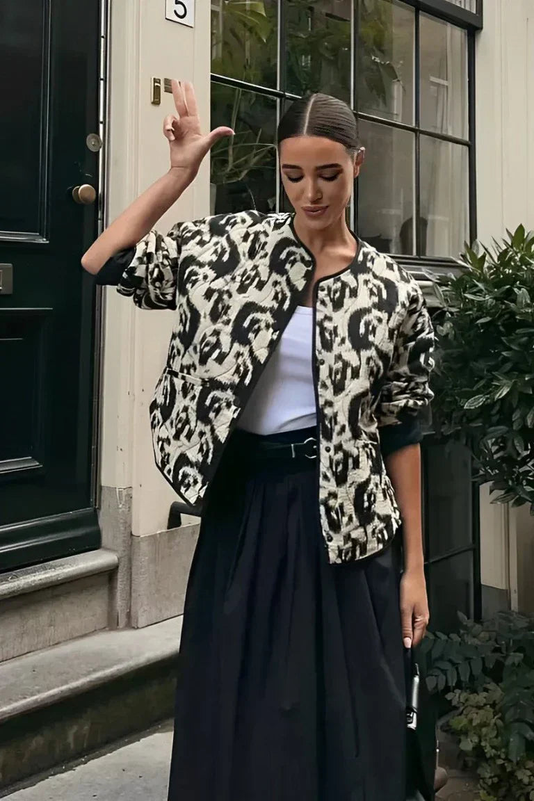 Angaline - Veste Bomber à Imprimé Distinctif
