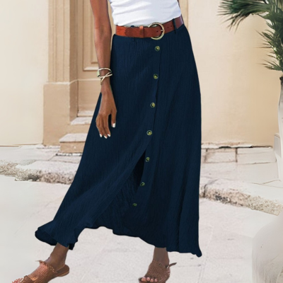 Georgiana - Jupe maxi à couleur unie et design fluide