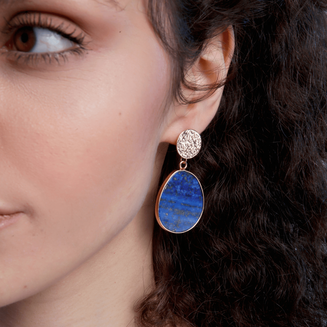 HealWithin Boucles d'oreilles de protection en lapis-lazuli