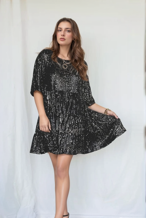Emma - Robe courte à paillettes pour femmes