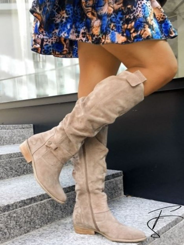 Lara - Nathalie Bottes Casual en Suédine Style Cowboy pour Femmes