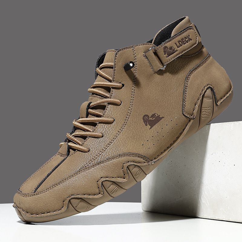 Léo - Chaussure dénuée de talon ultra-confortable en cuir véritable antidérapante (Unisexe)