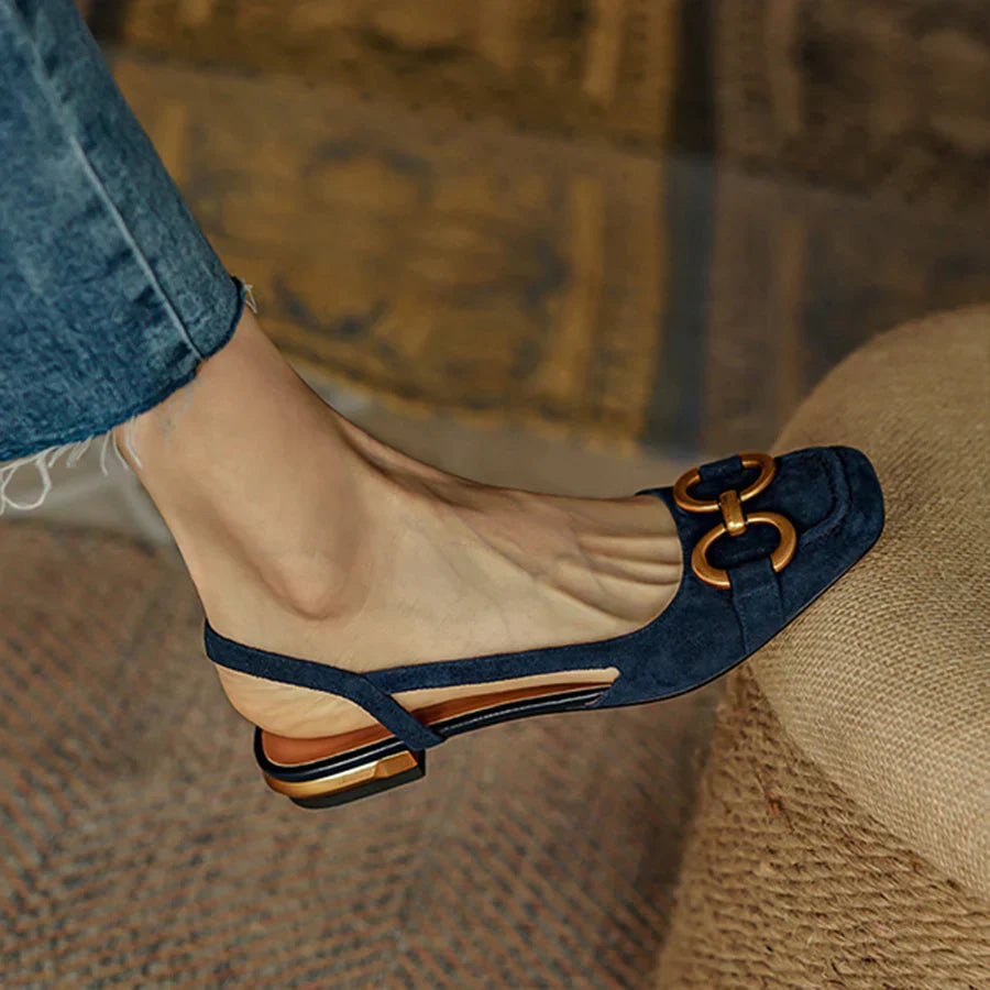 Linda - Ballerines élégantes à bride arrière avec détail de boucle