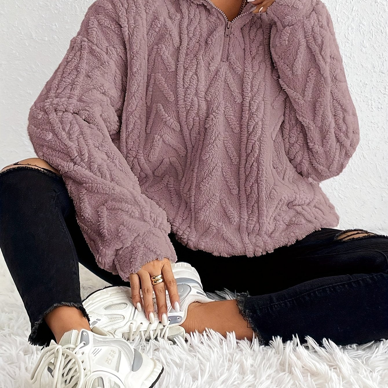 Laetizia - Sweat en polaire uni
