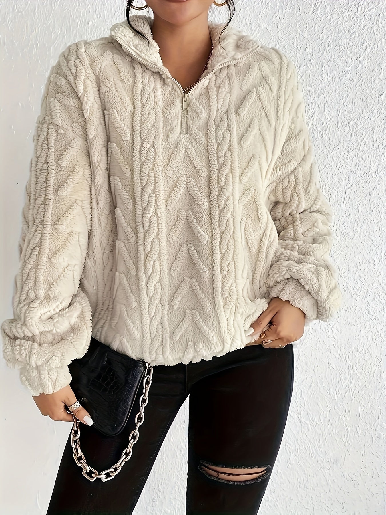 Laetizia - Sweat en polaire uni