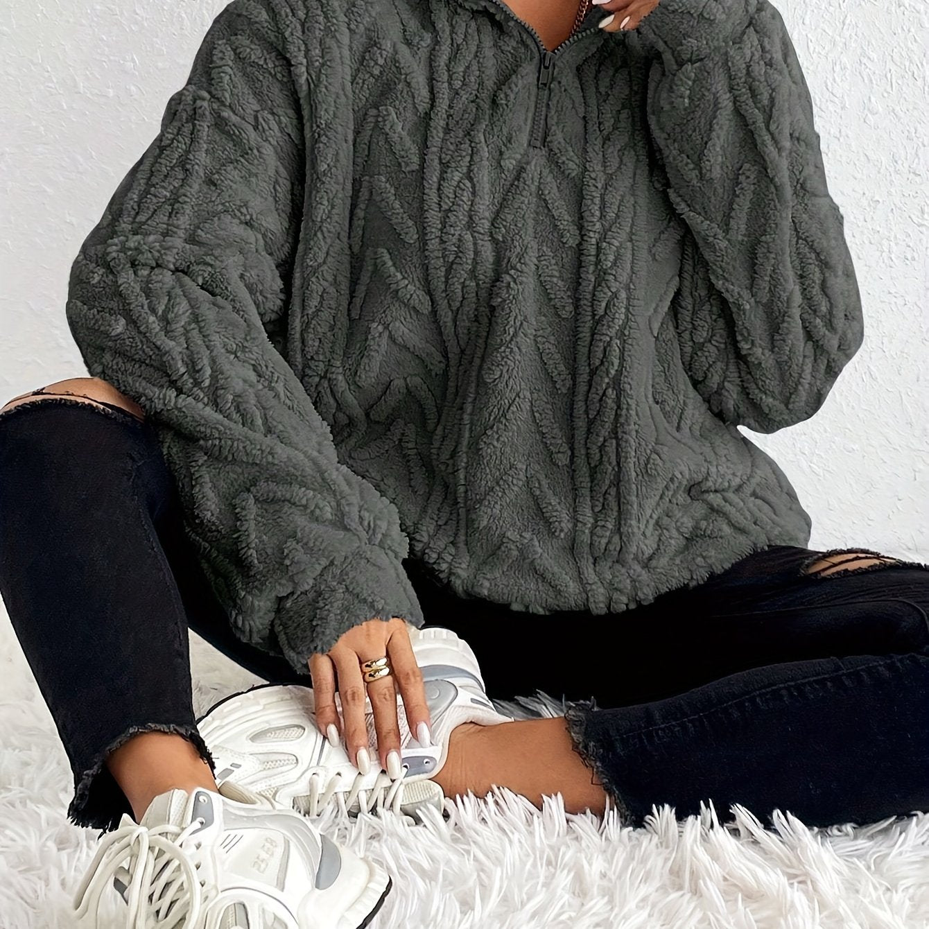 Laetizia - Sweat en polaire uni