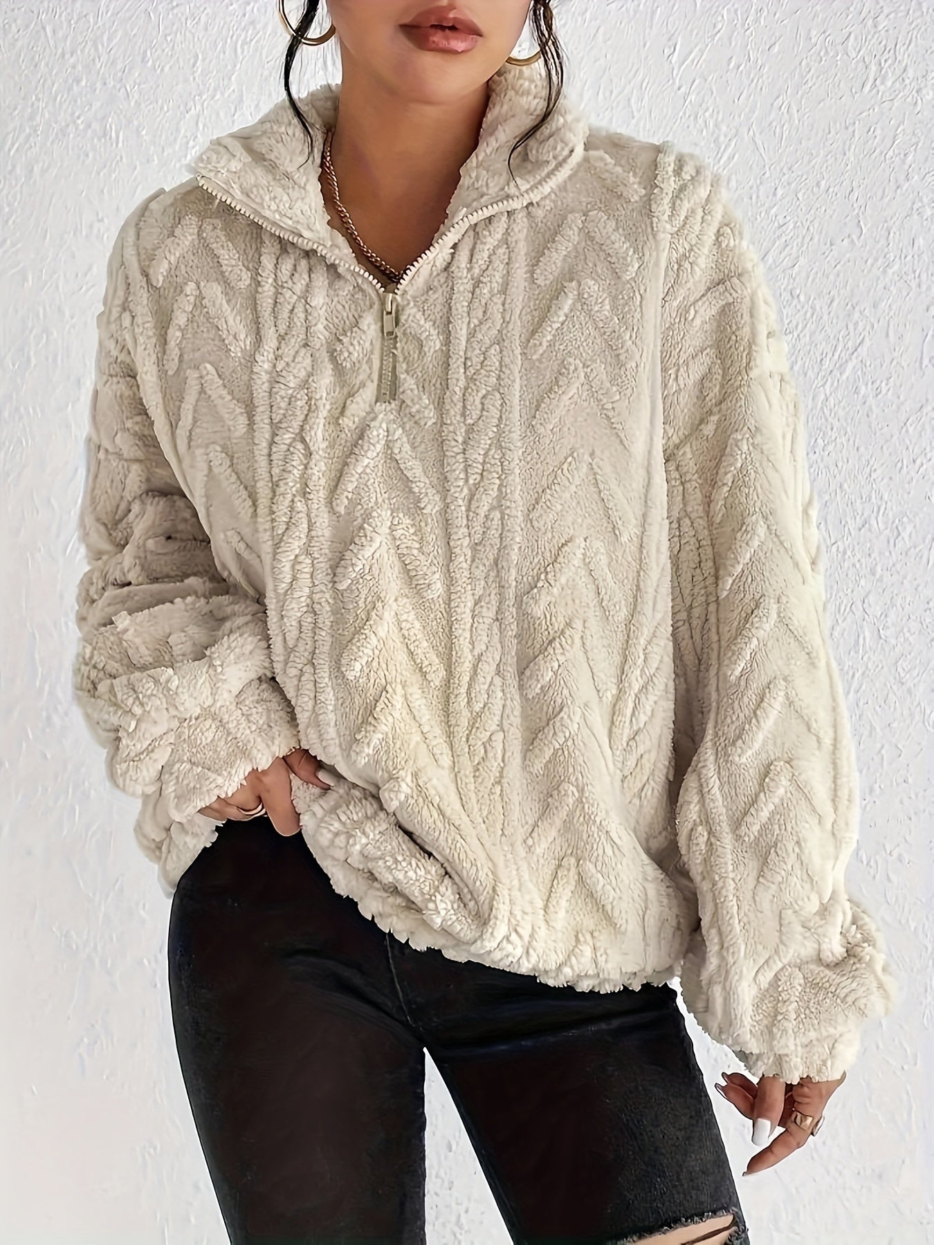Laetizia - Sweat en polaire uni