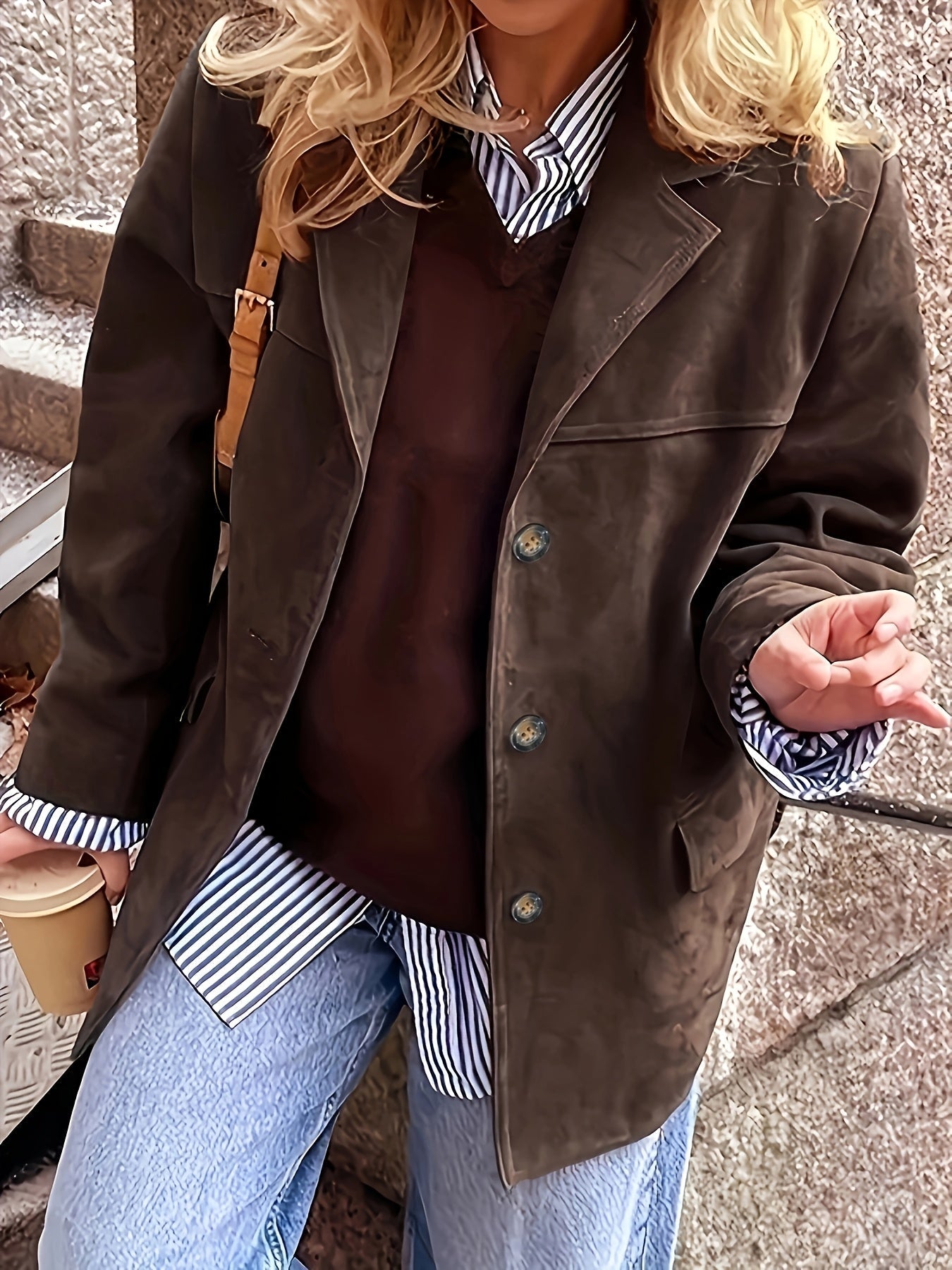 Lyra - Veste Classique Vintage en Daim