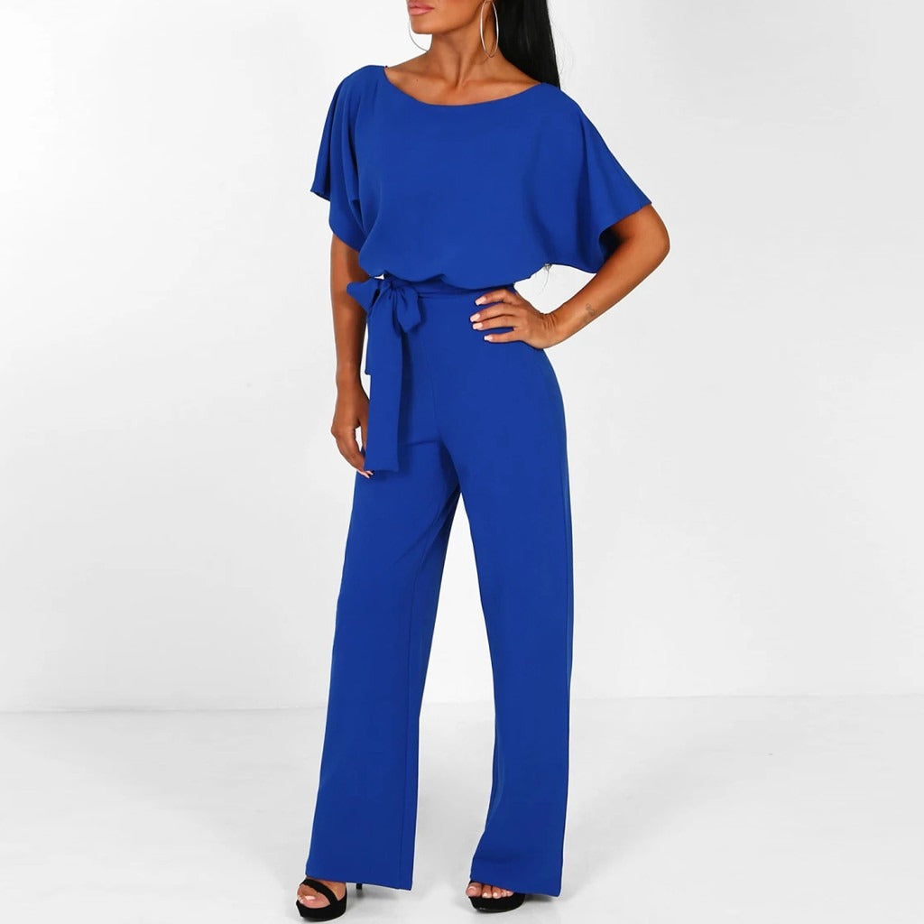 Olivia - Combinaison à Pantalon Large avec Ceinture