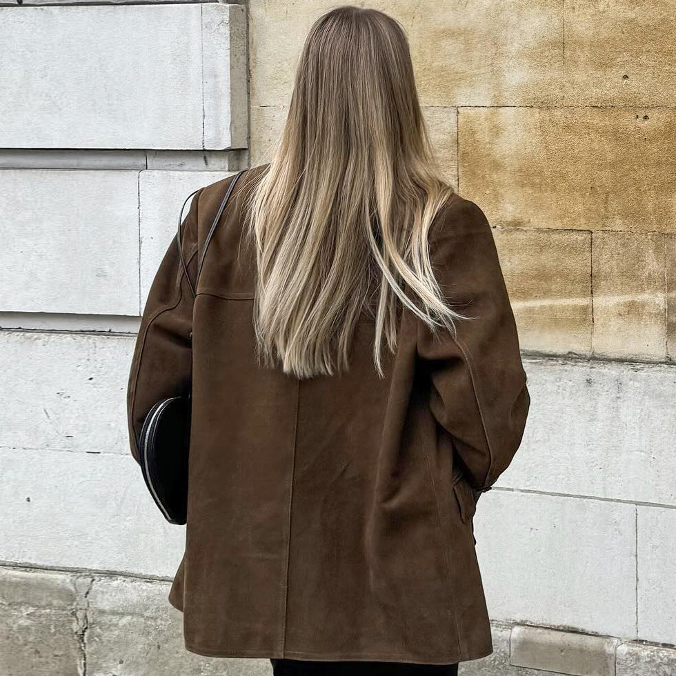 Marjolaine - Veste en Suède