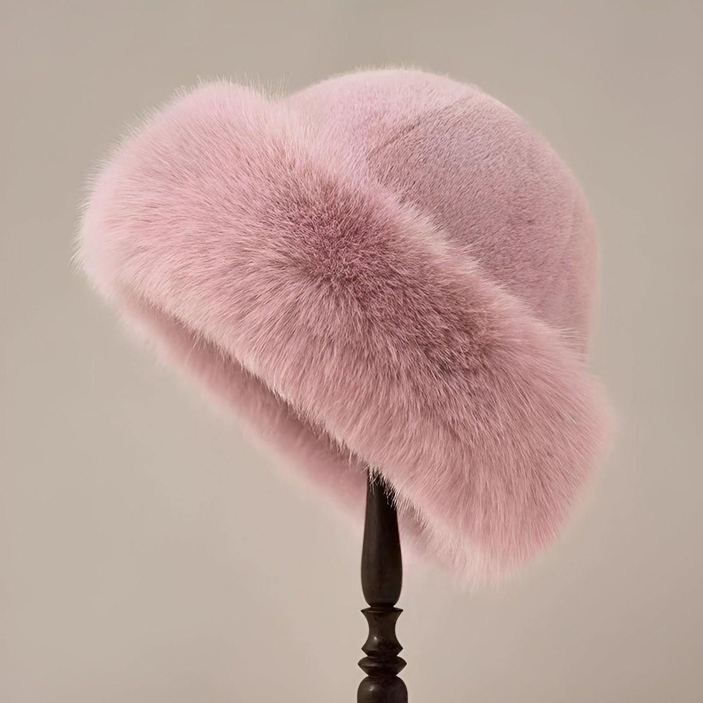 Félicité - Chapeau en Fausse Fourrure Luxueux au Style Vintage