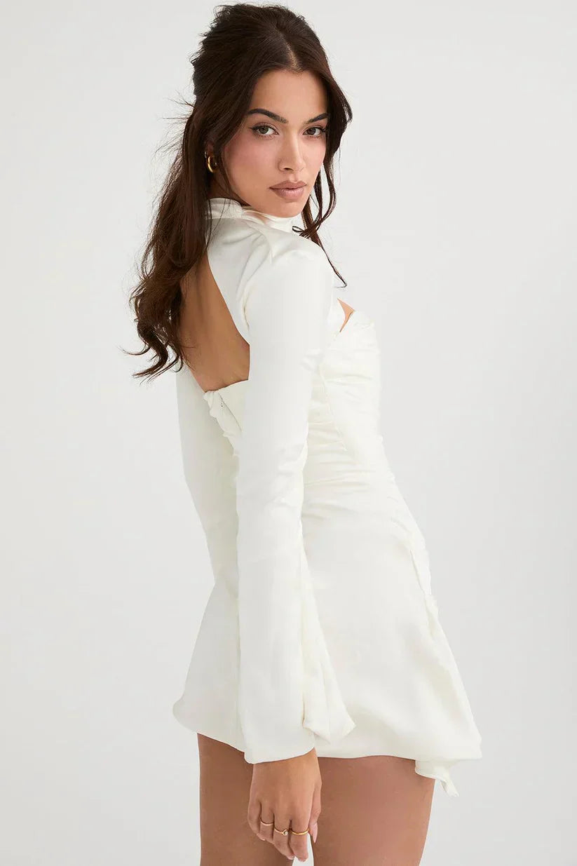 Isabella - Haut en Satin à Manches Cloches
