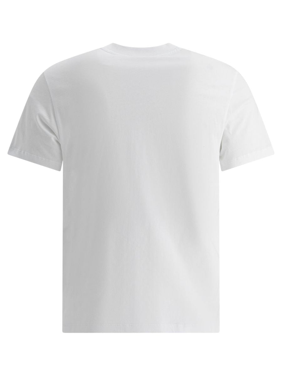 T-Shirt Blanc Unisexe Ami Paris à Manches Courtes et Col Montant