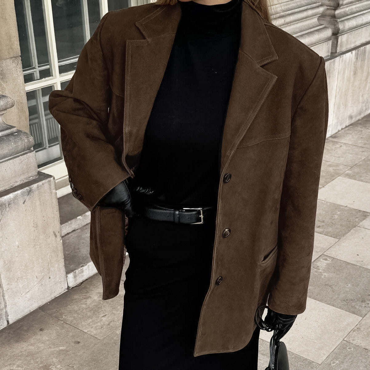 Marjolaine - Veste en Suède
