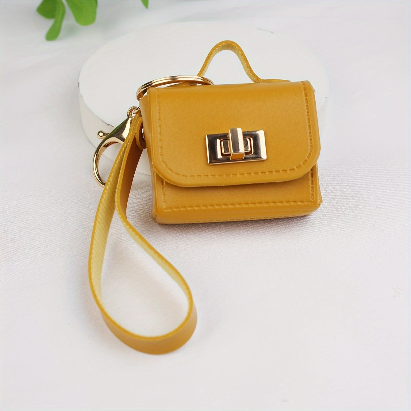 Manon - Porte-clés Sac en Cuir avec Fermeture à Boucle