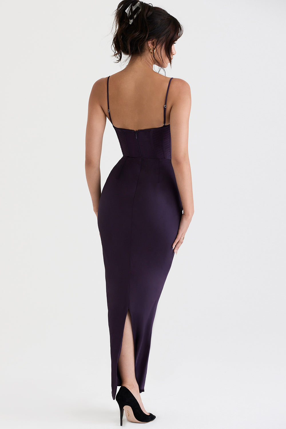 Luna - Robe Maxi Corset en Satin