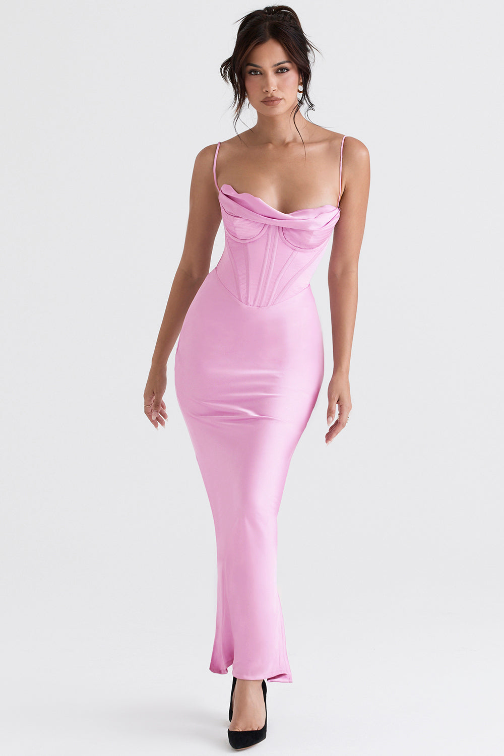 Luna - Robe Maxi Corset en Satin