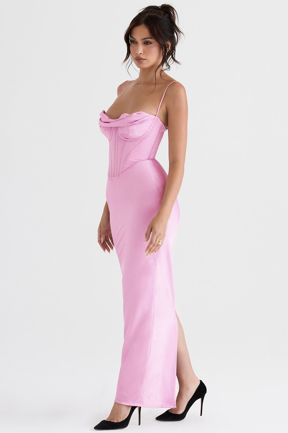 Luna - Robe Maxi Corset en Satin