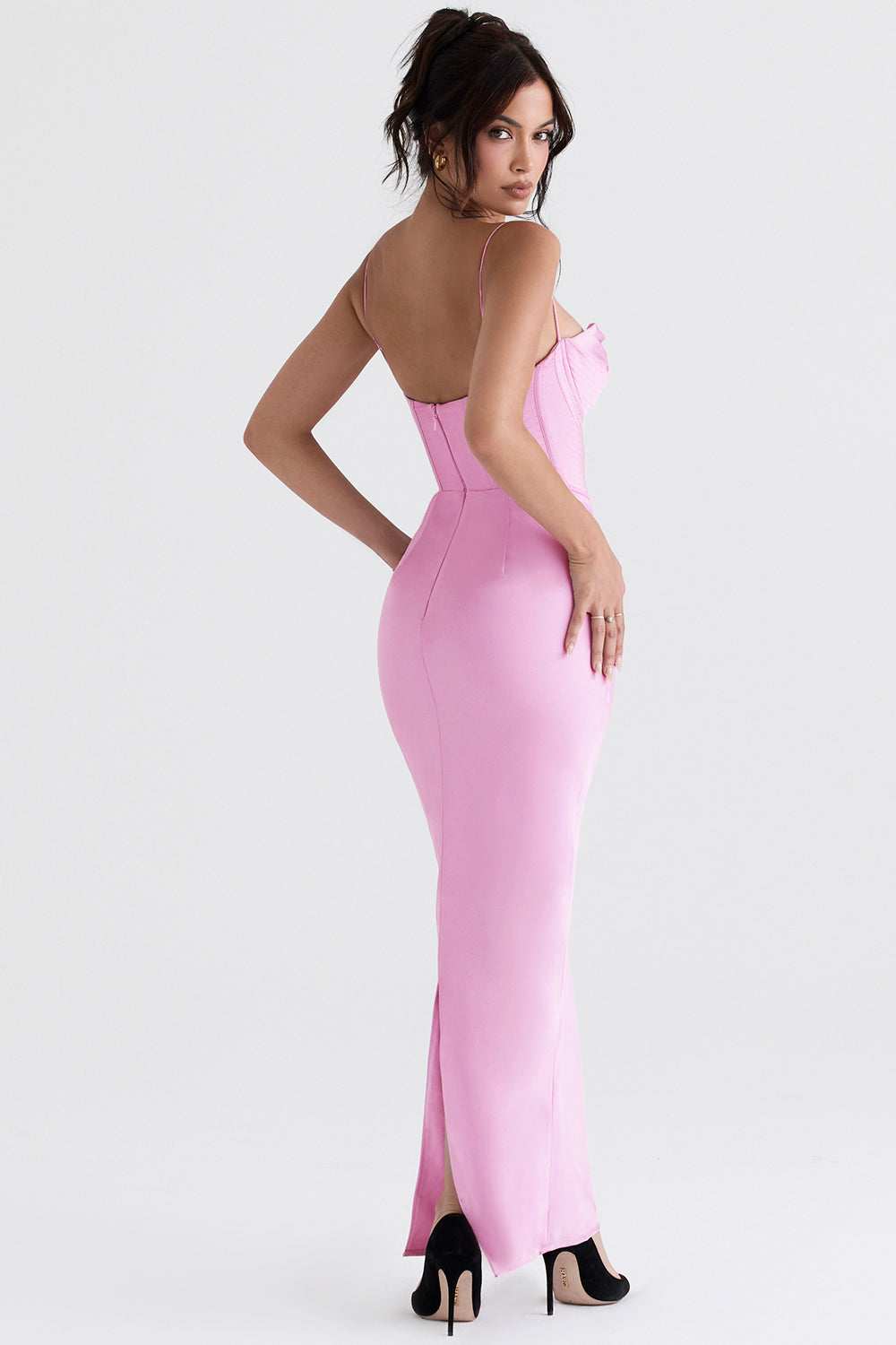 Luna - Robe Maxi Corset en Satin