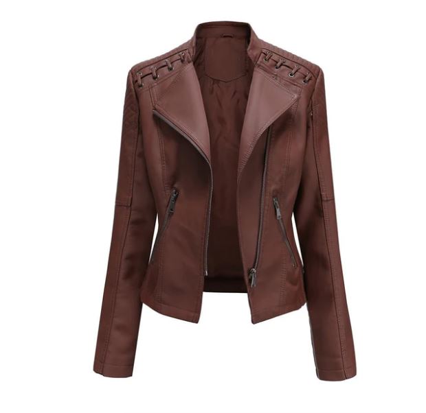 Aude - Veste en cuir de mouton lavé