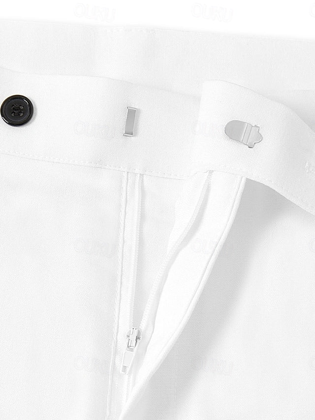Kael - Costume Trois-Pièces en Lin Élégant pour l'Été avec Boutons pour une Raffinement Intemporel pour Hommes
