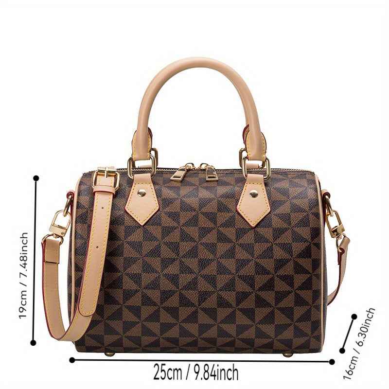 Leora - Sac à Bandoulière et Sac à Main Vintage Mode avec Motif Géométrique