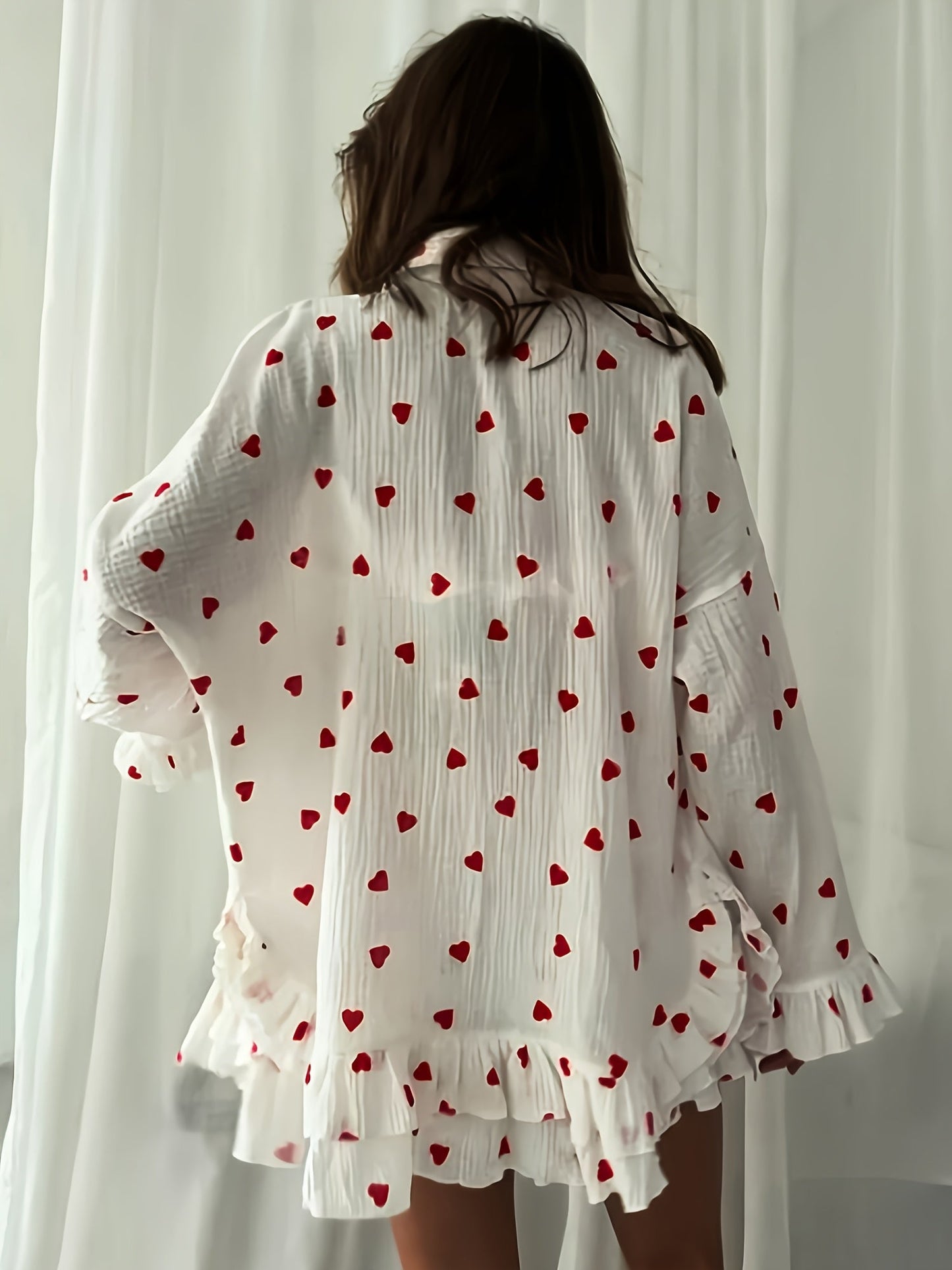 Aurélie - Set de Pyjama Trois Pièces avec Top Short et Cardigan