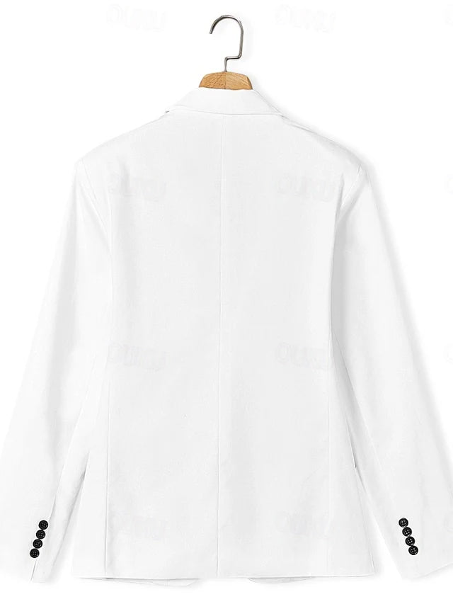 Kael - Costume Trois-Pièces en Lin Élégant pour l'Été avec Boutons pour une Raffinement Intemporel pour Hommes