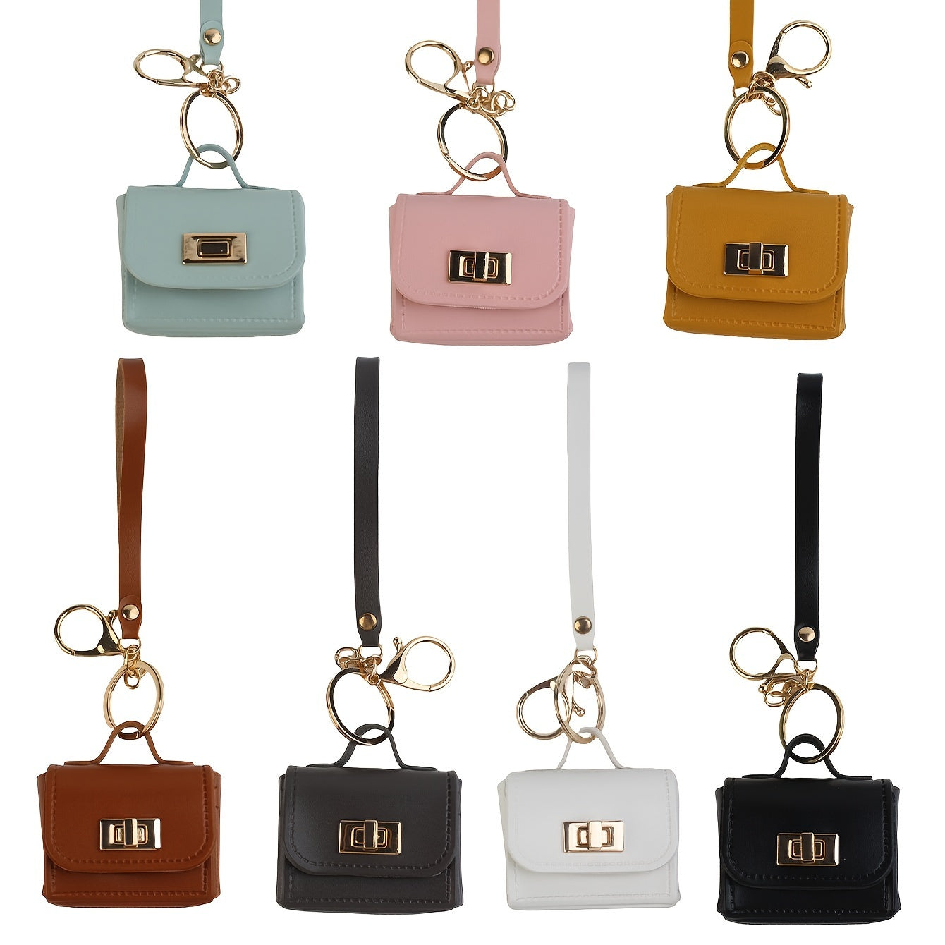 Manon - Porte-clés Sac en Cuir avec Fermeture à Boucle