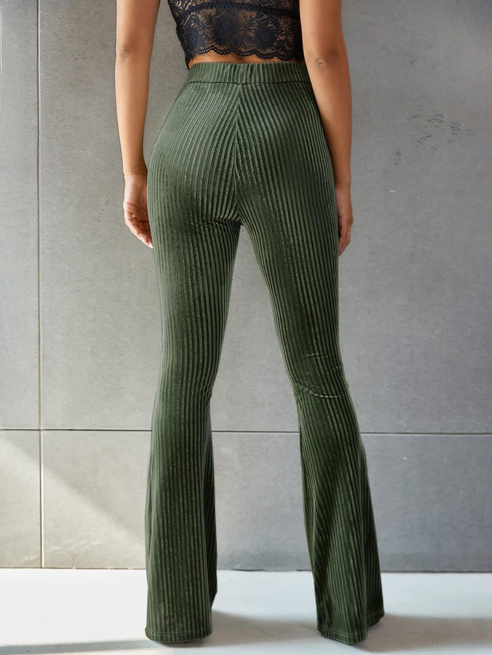 Sophia - Pantalon Évasé Côtelé