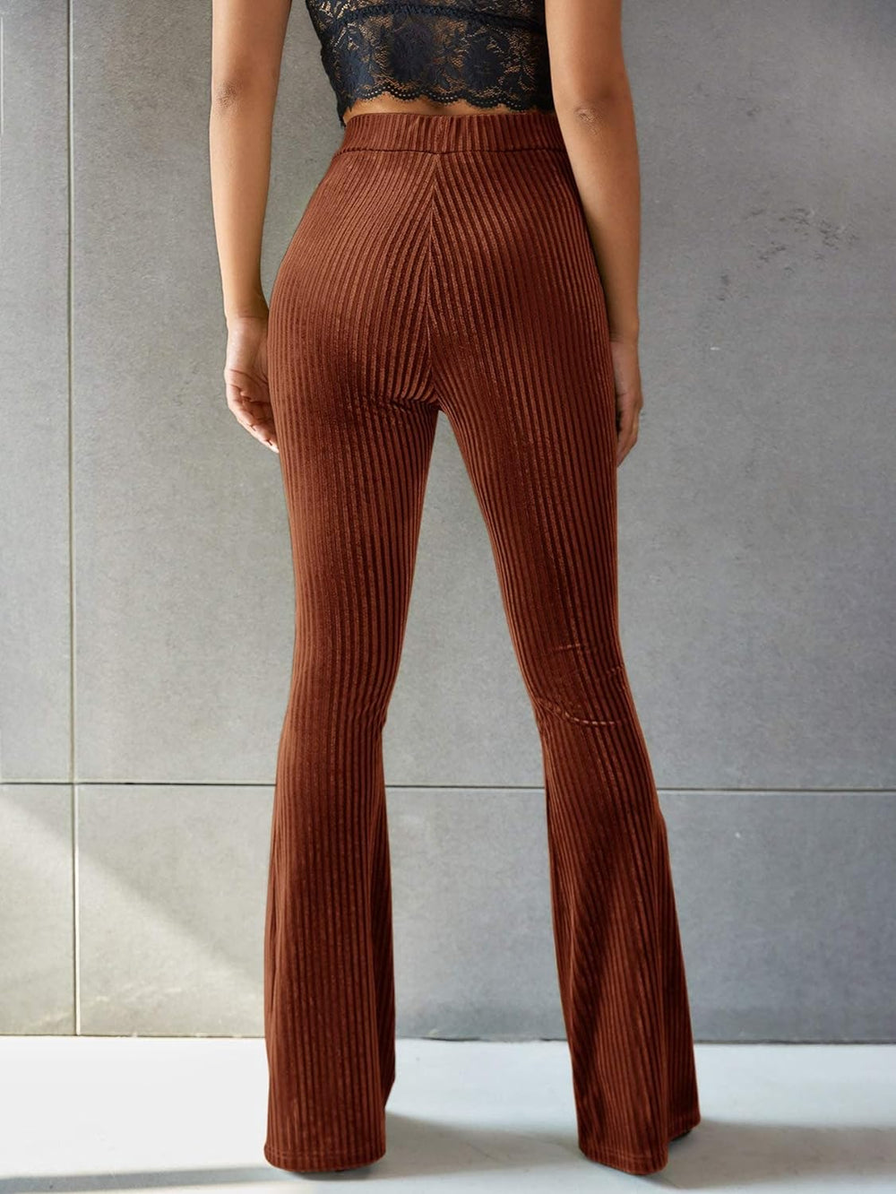 Sophia - Pantalon Évasé Côtelé