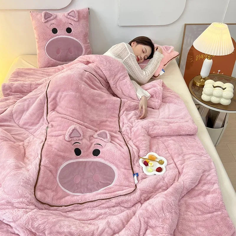 CozyCus - Transformez Votre Confort Avec Notre Ensemble Couverture et Coussin