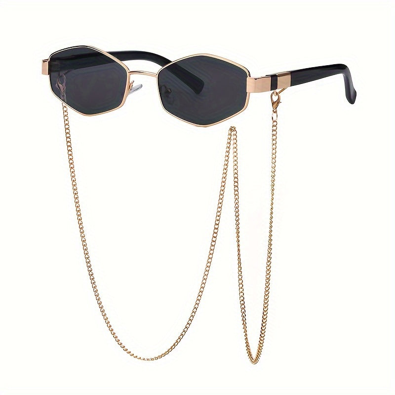 Elowen - Lunettes de Soleil Tendance avec Chaîne Dorée