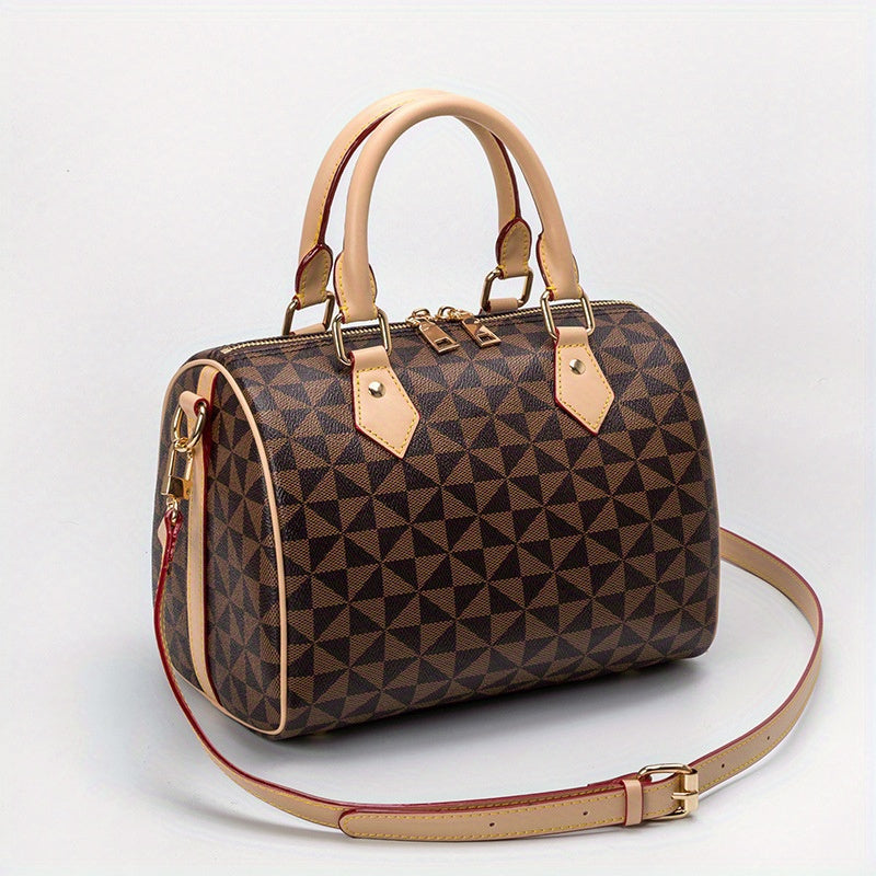 Leora - Sac à Bandoulière et Sac à Main Vintage Mode avec Motif Géométrique