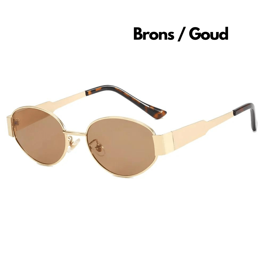 Mia - Lunettes de Soleil Rétro Rondes avec Détails Dorés
