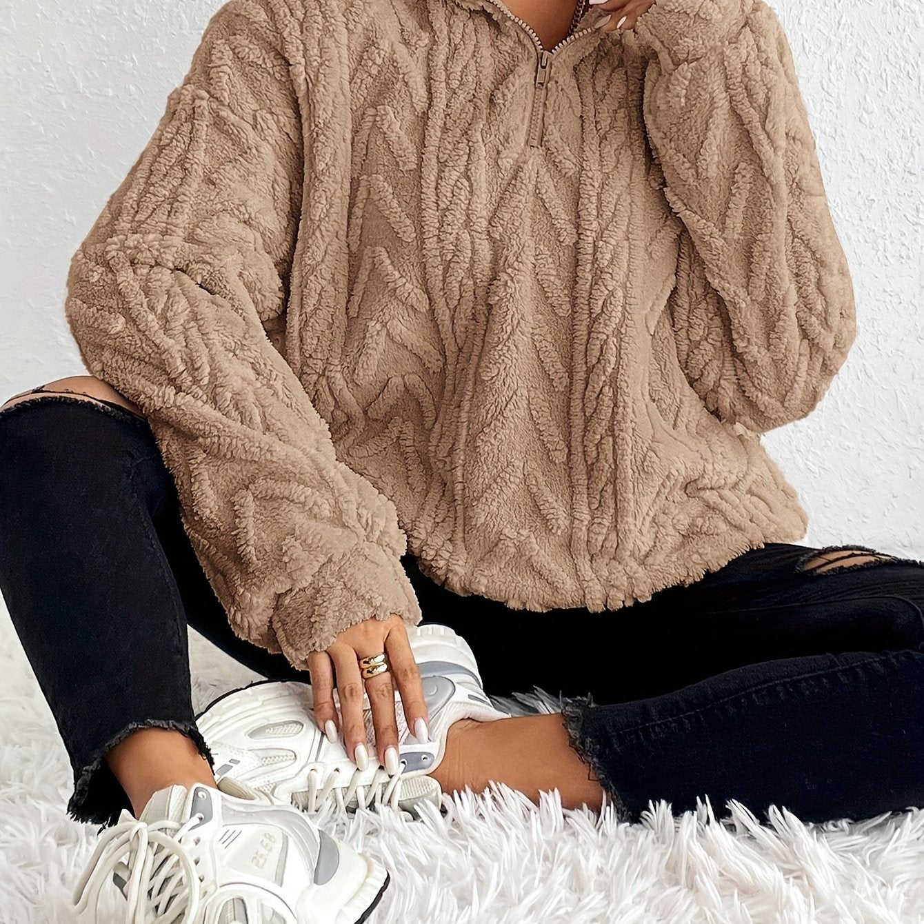 Laetizia - Sweat en polaire uni
