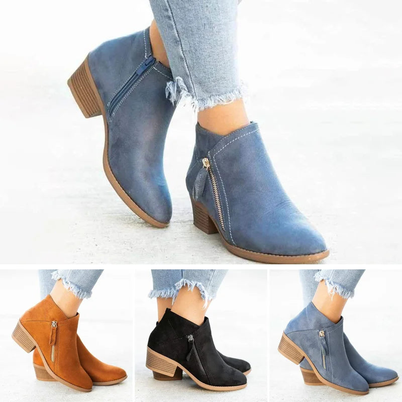 Ambre - Bottes en cuir orthopédiques