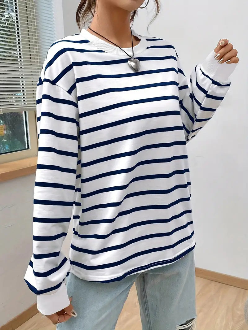 Léonie - Sweater casual à rayures