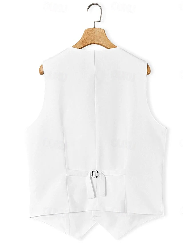 Kael - Costume Trois-Pièces en Lin Élégant pour l'Été avec Boutons pour une Raffinement Intemporel pour Hommes
