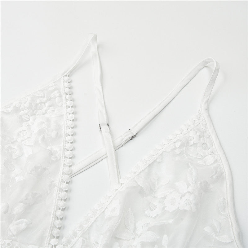 Sophia - Robe de Plage en Dentelle Fleurie