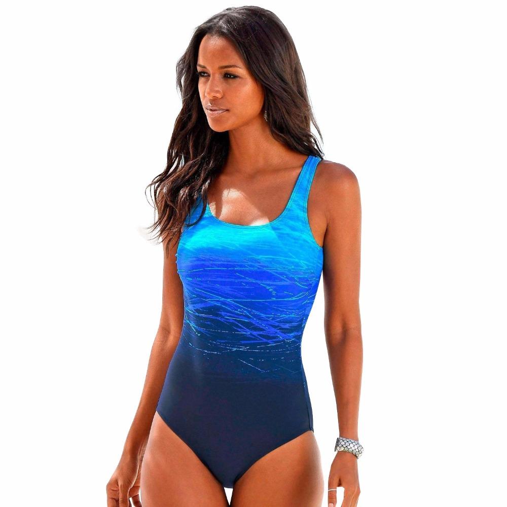 Lily - Maillot de Bain Sport à Séchage Rapide avec Dégradé Ombre Flatteur et Bretelles Croisées au Dos