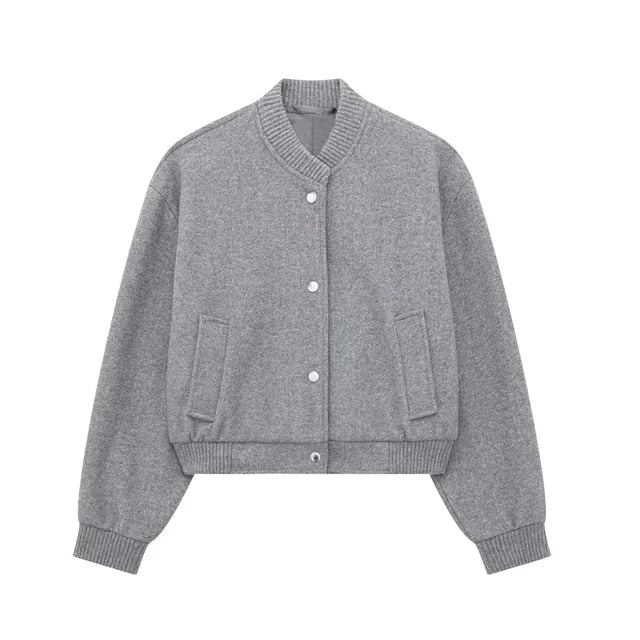 Monique - Chic Cropped Bomber Pour Femme